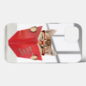 眼鏡と赤い本の入った猫 Case-Mate iPhoneケース (裏面 (横))