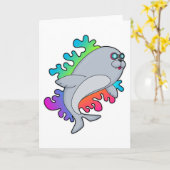 眼鏡のついたアセラ カード (黄色い花)