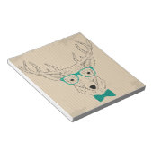 眼鏡のグランジクリスマスとヒップスターのトナカイElk ノートパッド (アングル)