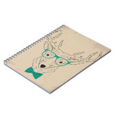 眼鏡のグランジクリスマスとヒップスターのトナカイElk ノートブック (左側)