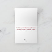 眼鏡のシルエット検眼医クリスマスカード カード (内部)