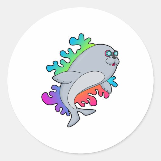 眼鏡のシール ラウンドシール (正面)