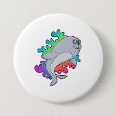 眼鏡のシール 缶バッジ (正面)