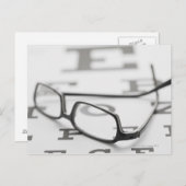 眼鏡のスタジオショットの眼球図 ポストカード (正面/裏面)