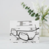 眼鏡のスタジオショットの眼球図 ポストカード (スタンド正面)