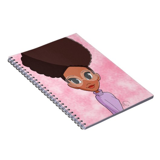 眼鏡のノートブックの黒人女性 ノートブック (右側)