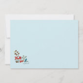 眼鏡のベビーシャワー付き子犬 招待状 (裏面)