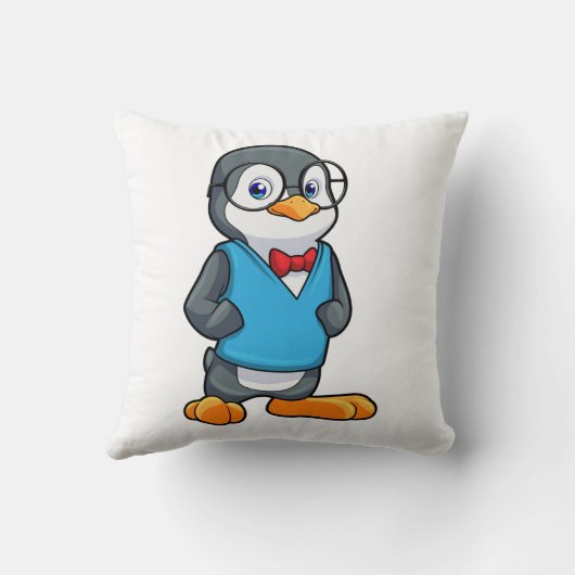 眼鏡の付いたおたくとしてのペンギン クッション (裏面)