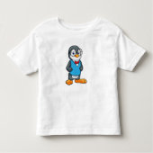 眼鏡の付いたおたくとしてのペンギン トドラーTシャツ (正面)