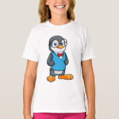 眼鏡の付いたおたくとしてのペンギン Tシャツ (正面)