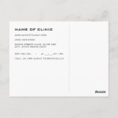 眼鏡の失明眼検査アポイントメントアラーム ポストカード (裏面)