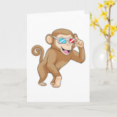 眼鏡の猿 カード (黄色い花)