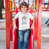 眼鏡のTシャツを着たかわいいゼブラ Tシャツ