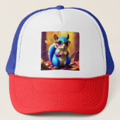 眼鏡ぼやけ付きかわいいリス キャップ (正面)