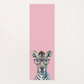 眼鏡をおもしろい掛けたゼブラ ヨガマット (裏面)