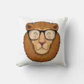 眼鏡をかけたおたくとしてのライオン クッション (正面)