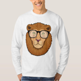 眼鏡をかけたおたくとしてのライオン Tシャツ