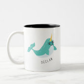 眼鏡をかけたかわいいナラル ツートーンマグカップ (左)