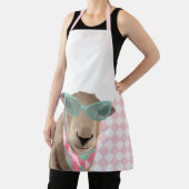 眼鏡をかけたかわいい羊 エプロン (インサイチュ)