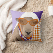 眼鏡をかけたかわいい羊 クッション (ブランケット)