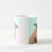 眼鏡をかけたかわいい羊 コーヒーマグカップ (中央)