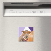 眼鏡をかけたかわいい羊 マグネット (インサイチュ (食洗機))