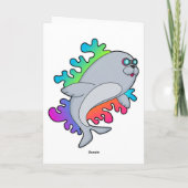 眼鏡をかけたアザラシ カード (裏面)