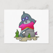 眼鏡をかけたイルカ ポストカード (正面)