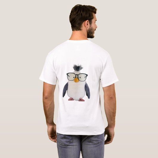 眼鏡をかけたカモメ Tシャツ (裏面フル)
