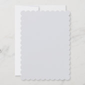 眼鏡をかけたキリンがピンクのガムを吹く 招待状 (裏面)