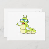 眼鏡をかけたケータピラー ポストカード (正面/裏面)