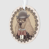眼鏡をかけたコッカー・スパニエル オーナメント (正面)