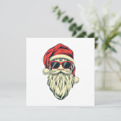 眼鏡をかけたサンタクロース 招待状 (スタンド正面)