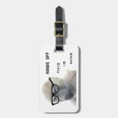 眼鏡をかけたヒップスターサル ラゲッジタグ (正面縦)