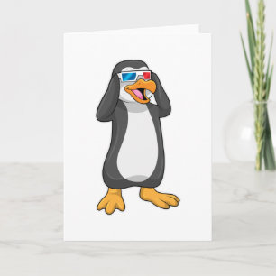 眼鏡をかけたペンギン カード