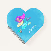 眼鏡をかけた人魚の本の名前を読む ノートブック (正面)