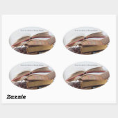 眼鏡をかけた古書 楕円形シール (シート)