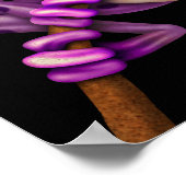 眼鏡をかけた可愛い紫色のツリーカエル ポスター (角)