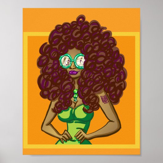 眼鏡をかけた女の子 ポスター (正面)