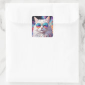 眼鏡をかけた宇宙 スクエアシール (バッグ)