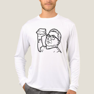 眼鏡をかけた岩を持つ猫のタトゥーを持つ男の線画アート トライブレンドTシャツ