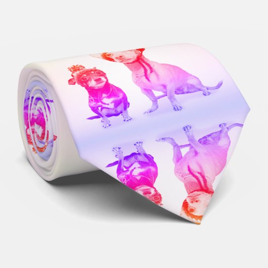 眼鏡をかけた犬 ネクタイ (ロール)