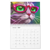 眼鏡をかけた猫たちAIが生まれる カレンダー (1月 2027)