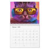 眼鏡をかけた猫たちAIが生まれる カレンダー (2月 2027)