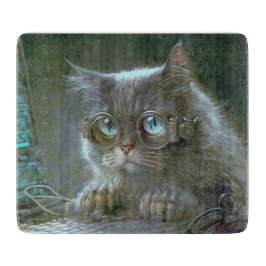 眼鏡をかけた猫。 カッティングボード