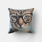 眼鏡をかけた猫 クッション (裏面)