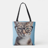 眼鏡をかけた猫 トートバッグ (裏面)