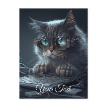 眼鏡をかけた猫。