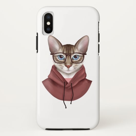 眼鏡をかけた猫 Case-Mate iPhoneケース (裏面)