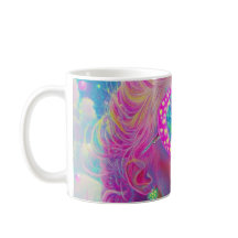 眼鏡をかけた華やかなネオンきらめく女性